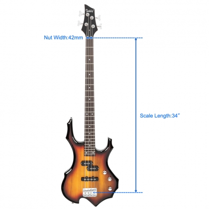 Glarry burning fire bass sale